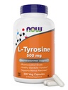 Maintenant Aliments L-Tyrosine 500mg, 300 Capsules - Non OGM - Soutient l'alerte mentale - 500 mg Caps - Supplément de forme libre