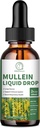 Mullein Tropfen für Lunge, Mullein Leaf Extract 1000MG für Atem-, Immun- und Verdauungsunterstützung, mit Quercetin, Marshmallow, Elderberry, Black Cumin Seed, Bromelain, Non-GMO, Vegan, 2 Fl Oz