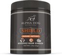 Shield Allergy Immune Support Supplement for Dogs by Alpha Dog Nutrition - 7 Nutritional Mushroom Powder Complex + Vitamin C to Boost Immunity - Up to 60 Servings for Small Breed Dogs, 54g