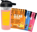Animal Clear Whey Protein Isolate Sampler Pack & Shaker Bottle - Deliciously Juicy 20g Protein, Watermelon Limeade, Blueberry Acai, Ananas Orange, 3 Single-Serving Packets
