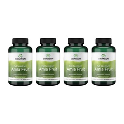 Swanson Full Spectrum Amla Fruit (Indian Gooseberry)- Supplément à base de plantes ayurvédiques Promouvoir la vitalité et le soutien énergétique-Emballé avec des phytonutriments pour soutenir le bien-être-(120 Capsules, 500mg chacune) (4 Pack)