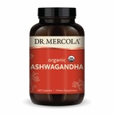 Dr. Mercola Organic Ashwagandha - Supporte la production d'énergie et la santé adrénale - 800 mg par portion - Non-OGM, sans gluten et sans soja - certifié USDA Organic - 180 capsules (90 portions)