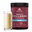 Ancient Nutrition Collagène Peptides Poudre, Protéines Multi Collagènes, Femmes & Hommes, Vitamine C, Probiotiques, Collagène Hydrolysé, Supporte la peau, articulaires, Santé Gut, Vanille, 45 portions