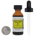 L'iode de Lugol / solution de 2% / 1 Oz dans une bouteille en verre ambre / gouttette libre
