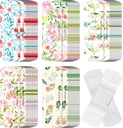 120 Pcs Tissu Adhésif Flexible Bandages Bulk Assorted Formes et Patterns Small Colorful Jolie bandages de tissu avec Non Stick Pad 3 x 1 pouce pour les coupes Wound Scrapes Femmes (Fleur)
