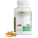 Bronson Turmeric Curcumin mit BioPerine - High Potency Premium Joint Support mit 95% Standardisierte Curcuminoide - Non-GMO Kapseln mit schwarzem Pfeffer - 180 Zähler