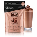 Shake de collagène kéto (chocolat) - avec de l'huile de coco, des prébiotiques, des peptides de collagène hydrolysés de type I et III, faible teneur en glucides, sans gluten, 1,78lbs (810g)