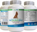 Dog Healthy Coat Supplement - Hunde Total Health Complex - Natürlich - Best Hair Coat Immune Eye Teeth UTI Health - Suchcetin für Hunde - 1 Flasche (60 Bäume)
