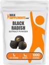 BulkSupplements.com Black Radish Extract Powder - Spanish Black Radish Supplement, Kräuterergänzung - Vegan & Glutenfrei, 1g pro Servierung, 1kg (2.2 lbs) (Pack von 1)
