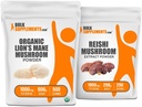 BulkSupplements Extrait de champignons de la Mane du Lion biologique + Reishi Extrait de champignons