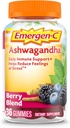 Emergen-C Vitamine C and Ashwagandha Gummies, supplément alimentaire pour le soutien immunitaire, mélange de baies, retour à l'essentiel de l'école - 36 comte