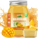ACEYO (18 OZ) Irish Sea Moss Gel Raw Vegan Mango Ananas Flavor 102 Vitamine und Mineralien Wild Harvested Non-GMO