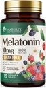 Melatonine 10 mg Dissolve rapide, Suppléments Melatonine pour le sommeil reposé, Supplément de soutien de sommeil naturel pour les adultes, Comprimés aromatisés à la fraise, sans sucre, 120 comprimés, 120 jours d'approvisionnement