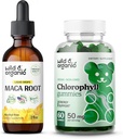 Teinture de racine de maca sauvage et biologique 2 fl oz et Gommies de chlorophylle