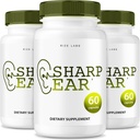 rize labs Sharp Ear Capsules, Pillen für klares Hören, Ergänzung zur Wiederherstellung Hörgeräte, Advanced Formula Maximum Strength - Paket von 3(180 Kapseln)