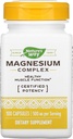 Nature's Way Premium Magnesium Complex Supplement, 500 mg per Serving, 100 Capsules