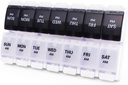 Große Pillen-Boxen und Organizer 2 Mal am Tag, MOLN HYMY 7 Tag AM Pillen-Gehäuse, 14 Komponenten Pillenspender zu halten große Vitamin-Ergänzungen Fischöl (Black+White)