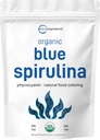 Organic Blue Spirulina Powder (Phycocyanin Extract), 60 Servings - No Fishy Smell, 100% Vegan Protein from Blue-Green Algae, Natural Luminous Food Coloring for Smoothies, Baking, Drinks & Cooking