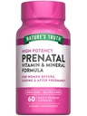 La vérité de la nature Vitamines prénatales à l'acide folique 60 Capsules