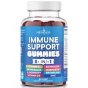 NEU AGE 8 in 1 Immununterstützung Booster Supplement mit Elderberry, Vitamin C und Zink 50mg, Vitamin D 5000 IU, Quercetin & Bromelain (8 in 1 Gummi (Pack 1))