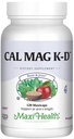 Maxi Santé Hommes et femmes 500 mg Supplément de calcium avec vitamine D3 (2000 UI), magnésium (250 mg) et vitamine K2 (150 mcg) - os, dents et soutien articulaire - 120 capsules