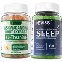 Gommies sans mélatonine + Gommies d'Ashwagandha 2000mg