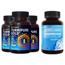 BioEmblem Triple Magnesium Complex und BioEmblem Kurkumin mit klinisch untersuchten TurmiPure - Gelenkunterstützung, Gesunde Entzündung Kurkuma Ergänzungen