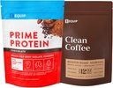 Equip Foods Prime Protein Pulver Schokolade & Gold Standard Clean Coffee