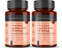 Huile de krill ultra pure 500mg x 240 capsules (2 bouteilles) - provenant des eaux non polluées de l'Antarctique fournissant un riche approvisionnement en astaxanthine, oméga 3 et vitamine D