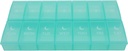 Pill hebdomadaire de 7 jours AM PM Organisateur, ShysTech Grande Pill Case Case Box 2 fois par jour pour les pilules/médication/Suppléments/vitamine (vert)