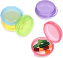 5 Packs Mini Pille Case Small Pill Organizer Box Tragbare Vitamin Halter Reisen Pille Container für Pocket Purse Pills Aufbewahrungsbox, um Medizin Cod Liver Öl zu halten