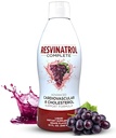 – 32 Fl. Oz. Formule de soutien cardiaque et cholestérol liquide avancé – Supplément de resvératrol liquide favorise le vieillissement en santé, la santé cardiaque et les niveaux d'énergie