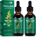 Extrait de feuille de Mulléine Extrait de feuille de Mulléine pour poumons gouttes de Mulléine Feuille de nettoyage de poumon Supplément 4.04 Fl.Oz
