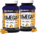(Pack of 2) Huile de poisson Omega 3 sauvage DPA Supplément 2 900 Milligrammes, EPA-DPA-DHA, SoftGels