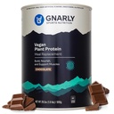 Gnarly Nutrition Protéines végétales végétales – Poudre de protéines végétales au chocolat, NSF Sport certifié – Remplacement des repas, Boost nutritionnel quotidien – Poudre sans lactose – Chocolat, 28,2 oz