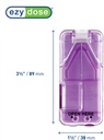Ezy Dose Pill Cutter and Splitter with Dispenser, Cuts Pills, Vitamins, Tablets, Stainless Steel Blade, Travel Sized, Colors May Vary (Pack of 2)