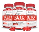 (3 Pack) Rapid Lean Keto ACV Gummies Advanced Formula 1000MG Rapid Lean Keto Gummies Apfel Apfel Apfelessig Formuliert mit Granatapfelsaft Pulver B12 Vegan Non GMO 180 Gummys