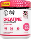Old School Labs Creatine pour les femmes – Supplément post-entraînement avec 5000mg de poudre monohydratée de créatine, 2000mg Collagène et BCAA 2:1:1 pour le soutien de la force et la récupération – Non aromatisé - 8.57 Ounce (Pack de 1)