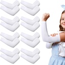 Eurzom 8 paires Eczema Manches pour les enfants Les manches élastiques pour les bras des enfants sont douces et ne nuisent pas à la protection UV de la peau