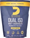 Double ISO Poudre de protéines Isolée de lactosérum et de la caséine - Flaveur de bleuets et de grenades - Poudre de protéines Premium Post Recovery - 27G de protéines par scoop