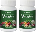 Veggies -Whole Food Supplement with Super-Food Vegetables for Women, Men, and Kids-90 Veggie Capsules with High Vitamins & Minerals. (Veggies 2 Pack)