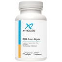 XYMOGEN DHA d'Algae - Supplément Omega-3 DHA - soutient le cerveau, les yeux, le cœur + la santé immunitaire (60 softgels)