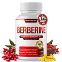 Berberine Supplement 1800mg - Premium Berberine HCl 97% High Purity, Supports Immune System, High Potency Hydrochloride & Extract, Activates AMPK & GLP-1, Non-GMO Vegan, for Men Woman 90 Capsules