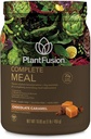 PlantFusion Remplacement complet des repas Shake - Poudre de protéines à base de plantes avec superaliments, verts et probiotiques - végétalien, sans gluten, sans soja, sans lait, sans sucre, sans OGM - Caramel de chocolat 1 lb