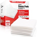 EVERLIT [Extra-Thick] 4''x4'' Sterile Gauze Pad 12-Ply, 100 Pack, Individuell Wrapped, Ultra Absorbent Große nicht-Woven medizinische Gauze Spongs für Wund Care Home Erste Hilfe Kit