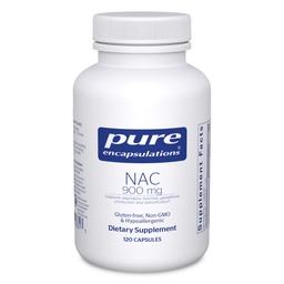Pure Encapsulations NAC 900 mg - N-Acetyl Cystein Aminosäureergänzungsmittel für Lung & Immununterstützung, Leber & Antioxidantien* - 120 Kapseln