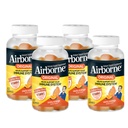 Airborne 750mg Vitamine C Supplément de soutien immunitaire Gommies pour adultes, saveur orange zeste, mélange sans gluten avec des antioxydants puissants Vitamines A C & E, 63 Gommies (4 Pack)