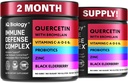 Quercetin mit Bromelain - Premium Quercetin Bromelain Kapseln für Immununterstützung* - Bromelain Quercetin Supplement - Non GMO Quercetin - 2 Pack (120 Kapseln)