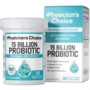 CHOIX du médecin Débutant Probiotiques 15 milliards CFU - 6 différentes souches et prébiotiques organiques, conçus pour la santé globale digestive et soutient la constipation occasionnelle, la diarrhée, le gaz et le blottis