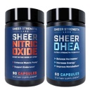 Sheer Strength Labs Oxyde nitrique + DHEA 100mg - Supplément d'oxyde nitrique - Meilleur supplément d'oxyde nitrique pour les hommes et Supplément DHEA pour les hommes DHEA 100mg